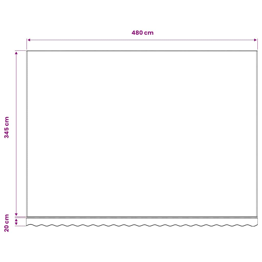 Antracitszürke és fehér poliészter pótszövet napellenzőhöz 500x350 cm 6
