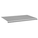 Antracitszürke és fehér poliészter pótszövet napellenzőhöz 600x350 cm 2