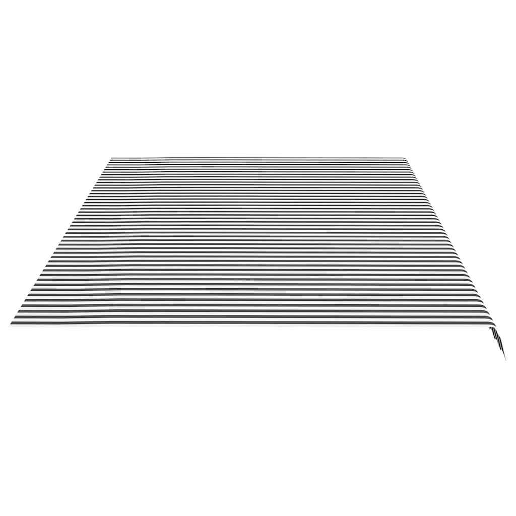 Antracitszürke és fehér poliészter pótszövet napellenzőhöz 600x350 cm 4