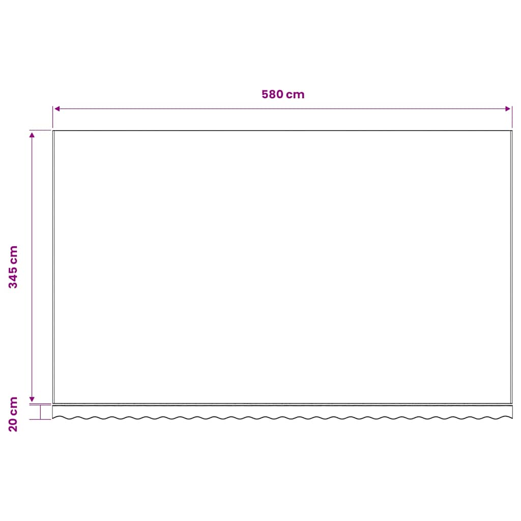 Antracitszürke és fehér poliészter pótszövet napellenzőhöz 600x350 cm 6