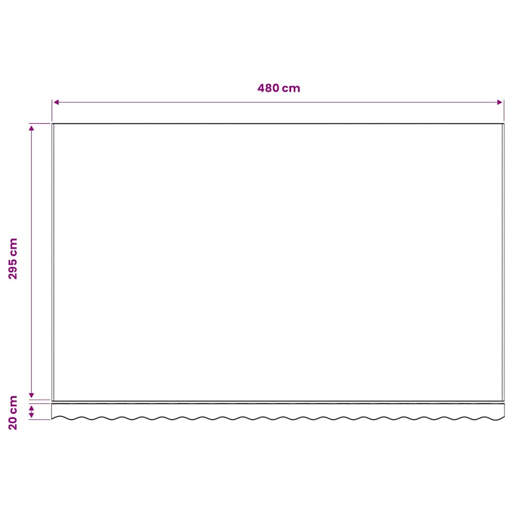 Sárga és narancssárga poliészter pótszövet napellenzőhöz 500 x 300 cm 6