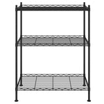 3 szintes fekete tárolóállvány 150 kg 60 x 35 x 76 cm 3