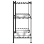 3 szintes fekete tárolóállvány 150 kg 60 x 35 x 76 cm 4