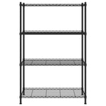 4 szintes fekete tárolópolc 90 x 35 x 137 cm 200 kg 3