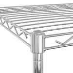 5 szintes króm tárolópolc kerekekkel 75 x 35 x 155 cm 250 kg 7