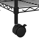 5 szintes fekete tárolópolc kerekekkel 75 x 35 x 155 cm 250 kg 8