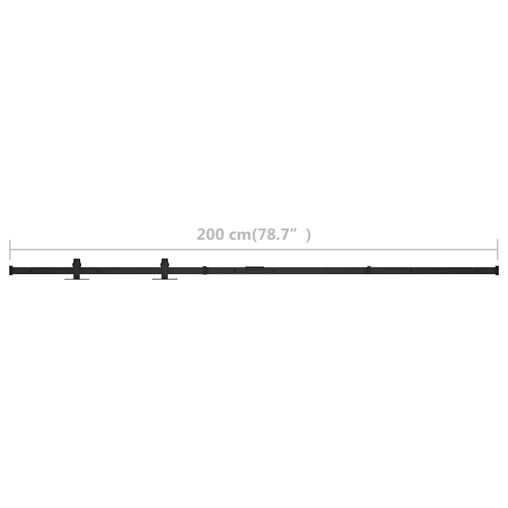 Szénacél mini tolóajtós szekrény szerelék szett 200 cm 7