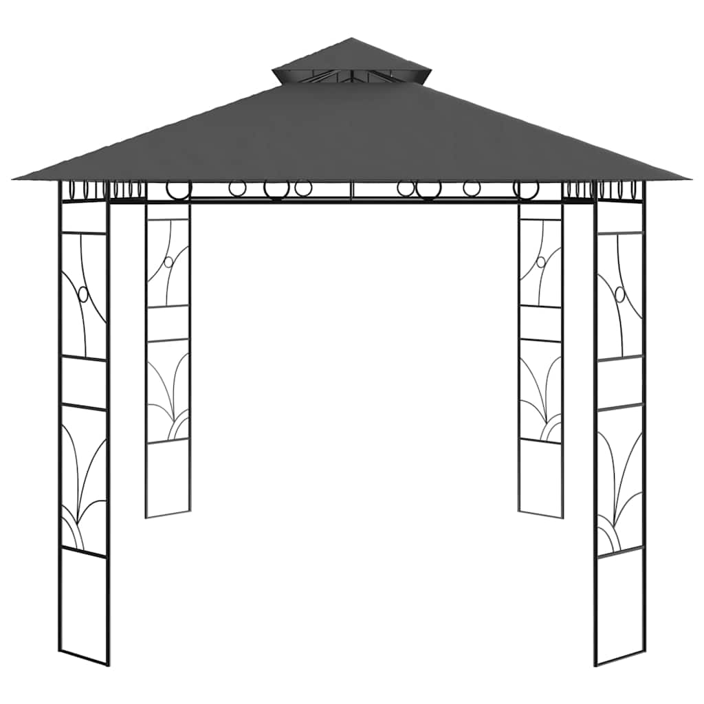 Antracitszürke pavilon 4 x 3 x 2,7 m 160 g/m² 3