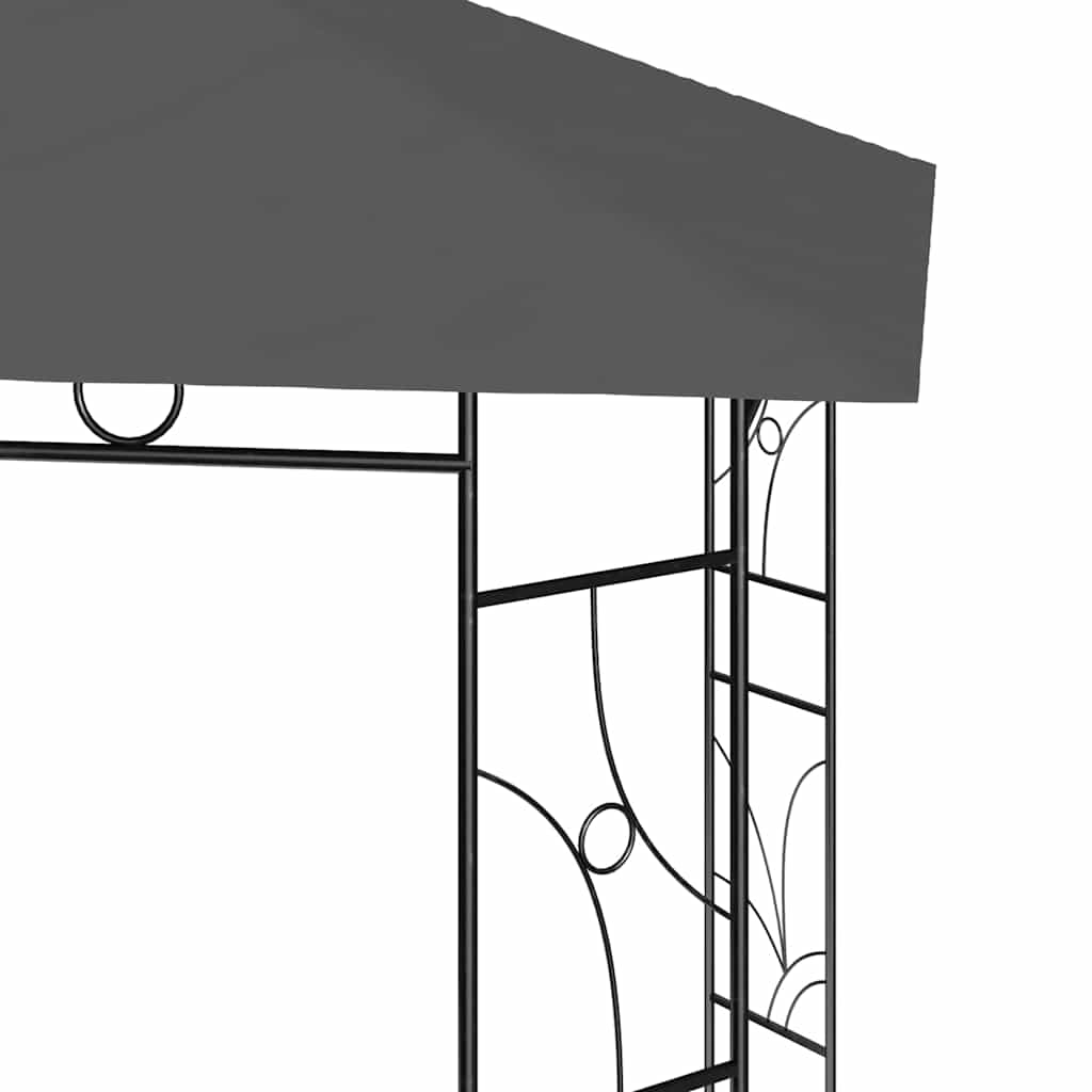 Antracitszürke pavilon 4 x 3 x 2,7 m 160 g/m² 4