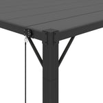 Szürke szövet és alumínium pavilon lamellás tetővel 3 x 4 m 7