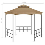 Tópszínű pavilon oldalfalakkal 3,1 x 2,7 m 6
