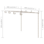 Antik barna vas kerti pergola 4 x 3 x 2,5 m 7