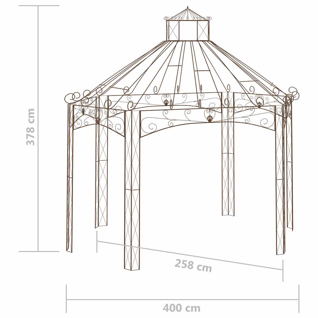 Antik barna vas kerti pavilon 400 x 258 x 378 cm 6