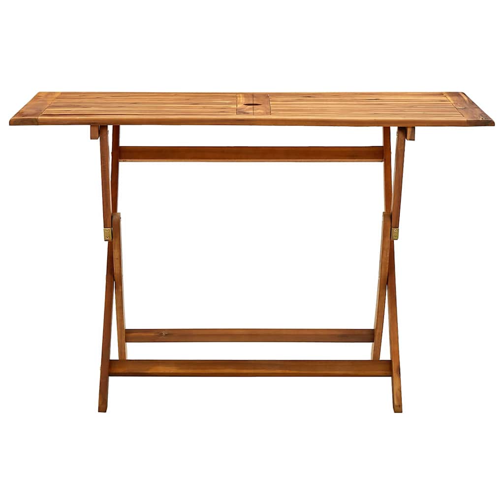 Tömör akácfa összecsukható kerti asztal 120 x 70 x 75 cm 2