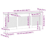 MDF radiátorburkolat 205 cm 10