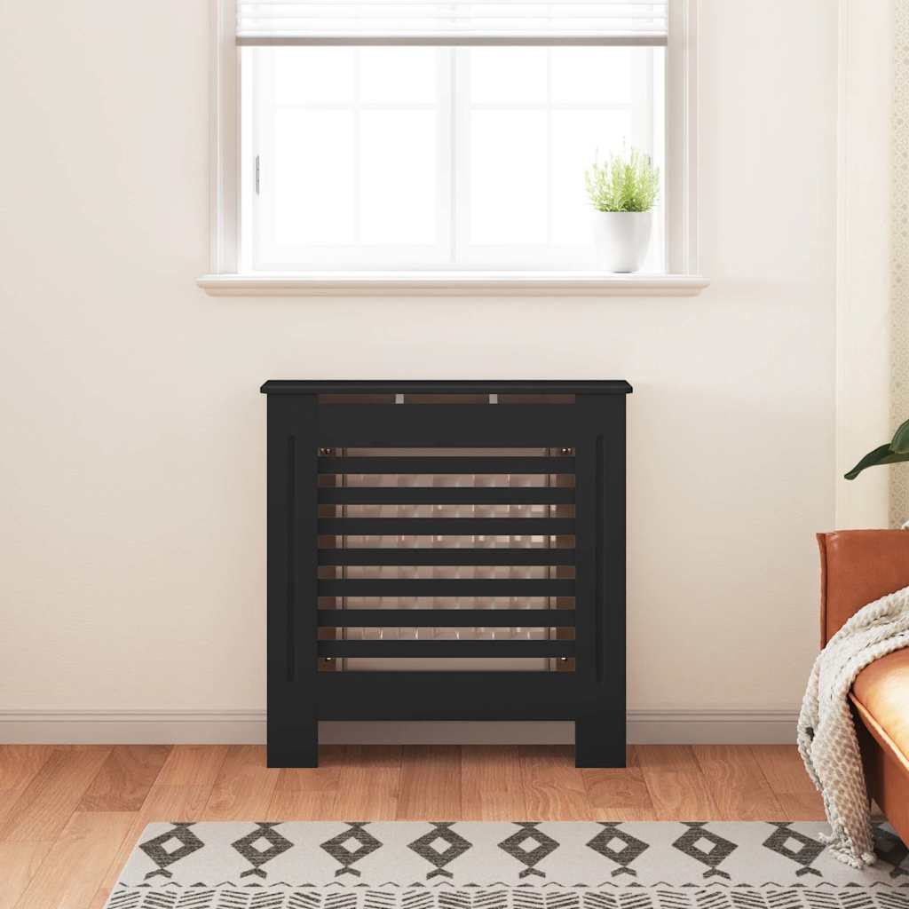 Fekete MDF radiátorburkolat 78 cm 3