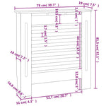 Fekete MDF radiátorburkolat 78 cm 8
