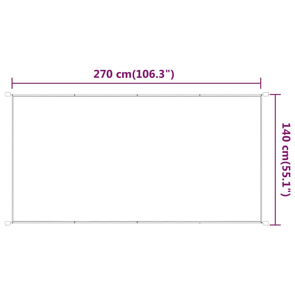 Világoszöld oxford-szövet függőleges napellenző 140x270 cm 6