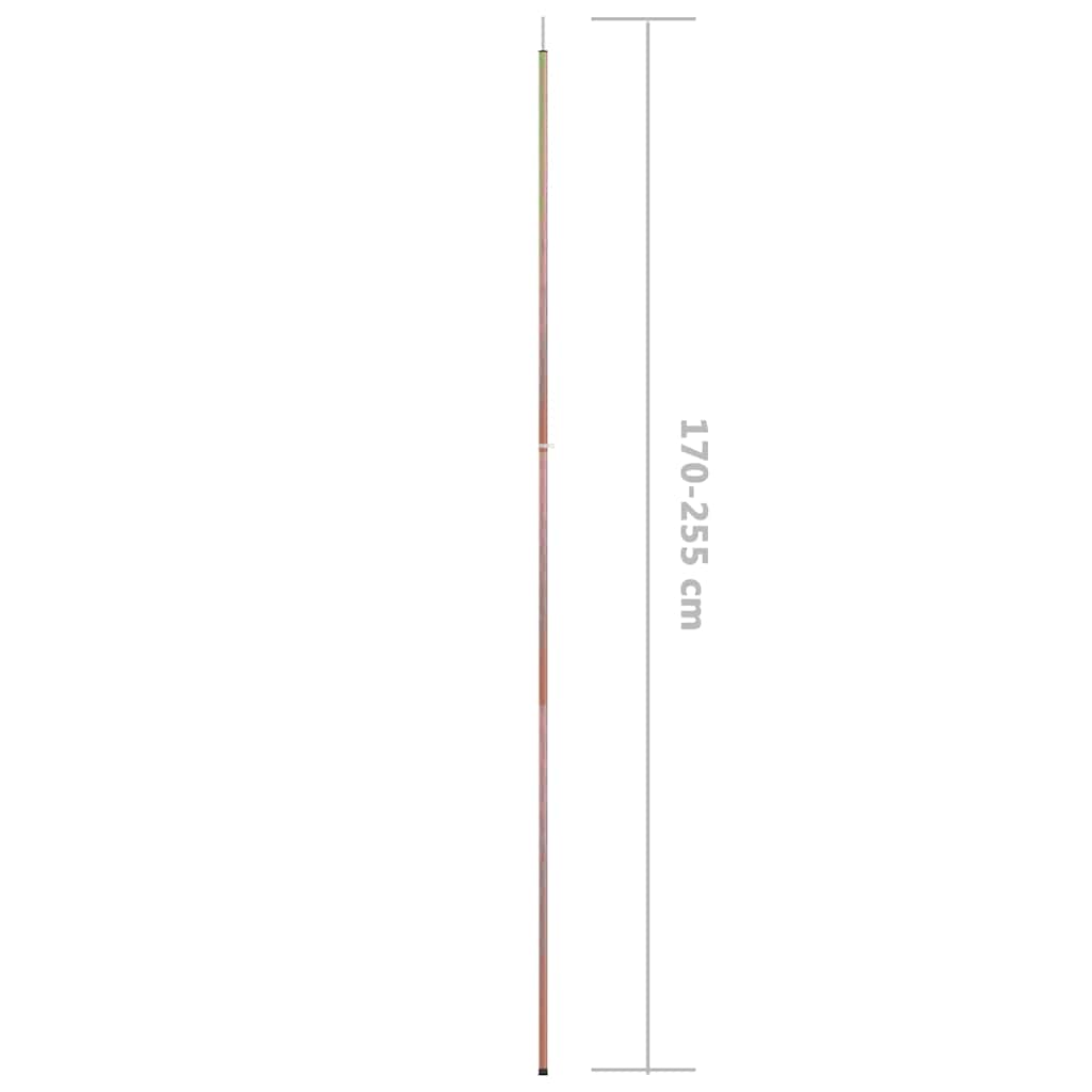 2 db horganyzott acél teleszkópos sátoroszlop 170-255 cm 7