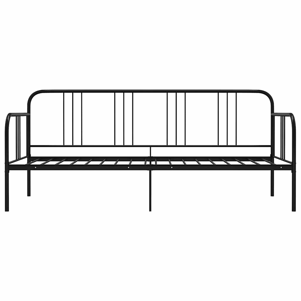 Fekete fém kanapéágy-keret 90 x 200 cm 4