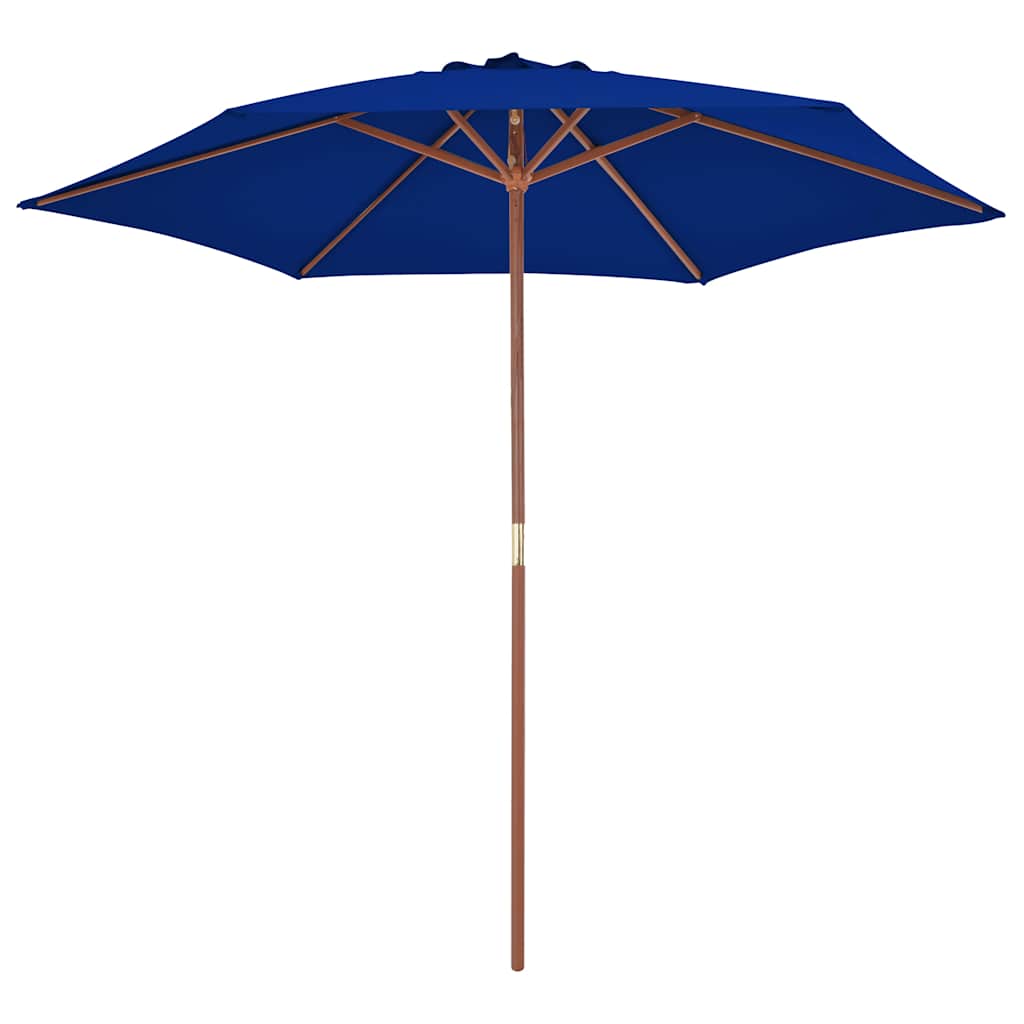 Kék kültéri napernyő farúddal 270 cm 2