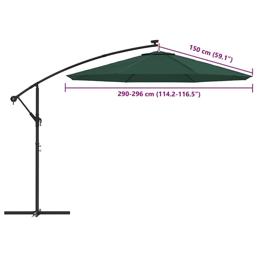 Cserevászon napernyőhöz Zöld 300 cm 8