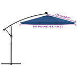 Cserevászon napernyőhöz Azúrkék 350 cm 8