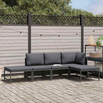 5 részes szürke polyrattan kerti ülőgarnitúra párnákkal 2