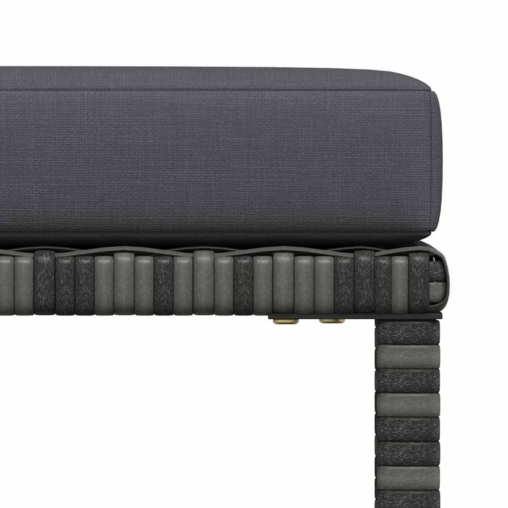 5 részes szürke polyrattan kerti ülőgarnitúra párnákkal 10