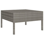 6 részes szürke polyrattan kerti bútorszett párnákkal 5