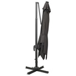 Antracitszürke konzolos napernyő rúddal és LED-fényekkel 300 cm 3