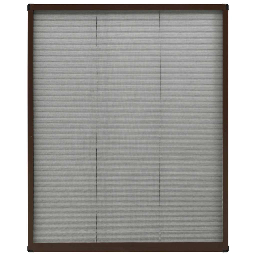 Barna alumínium pliszé ablakszúnyogháló 80 x 100 cm 2