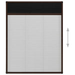 Barna alumínium pliszé ablakszúnyogháló 80 x 100 cm 5