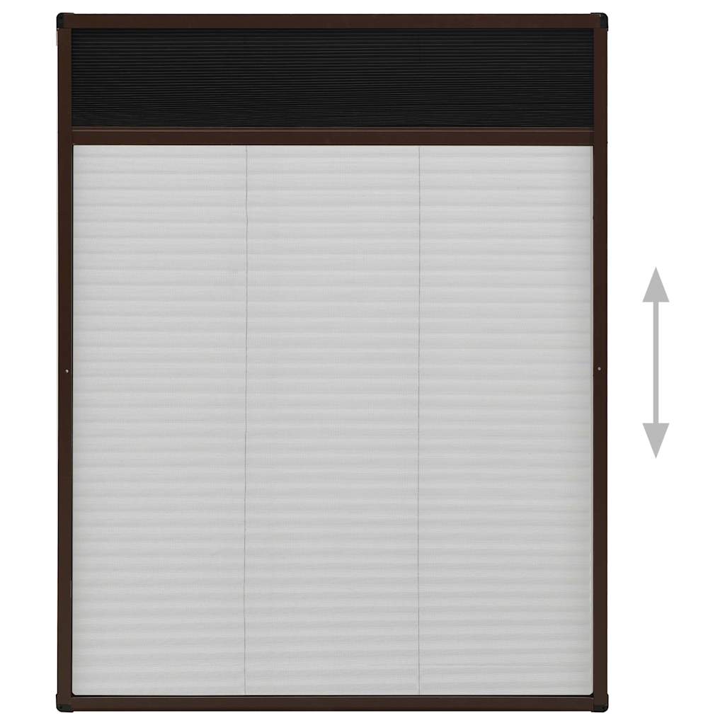 Barna alumínium pliszé ablakszúnyogháló 80 x 100 cm 5