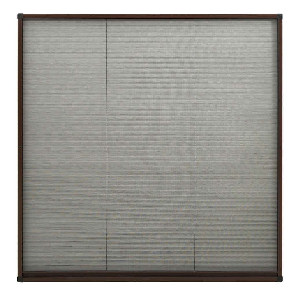 Barna alumínium pliszé ablakszúnyogháló 120 x 120 cm 2