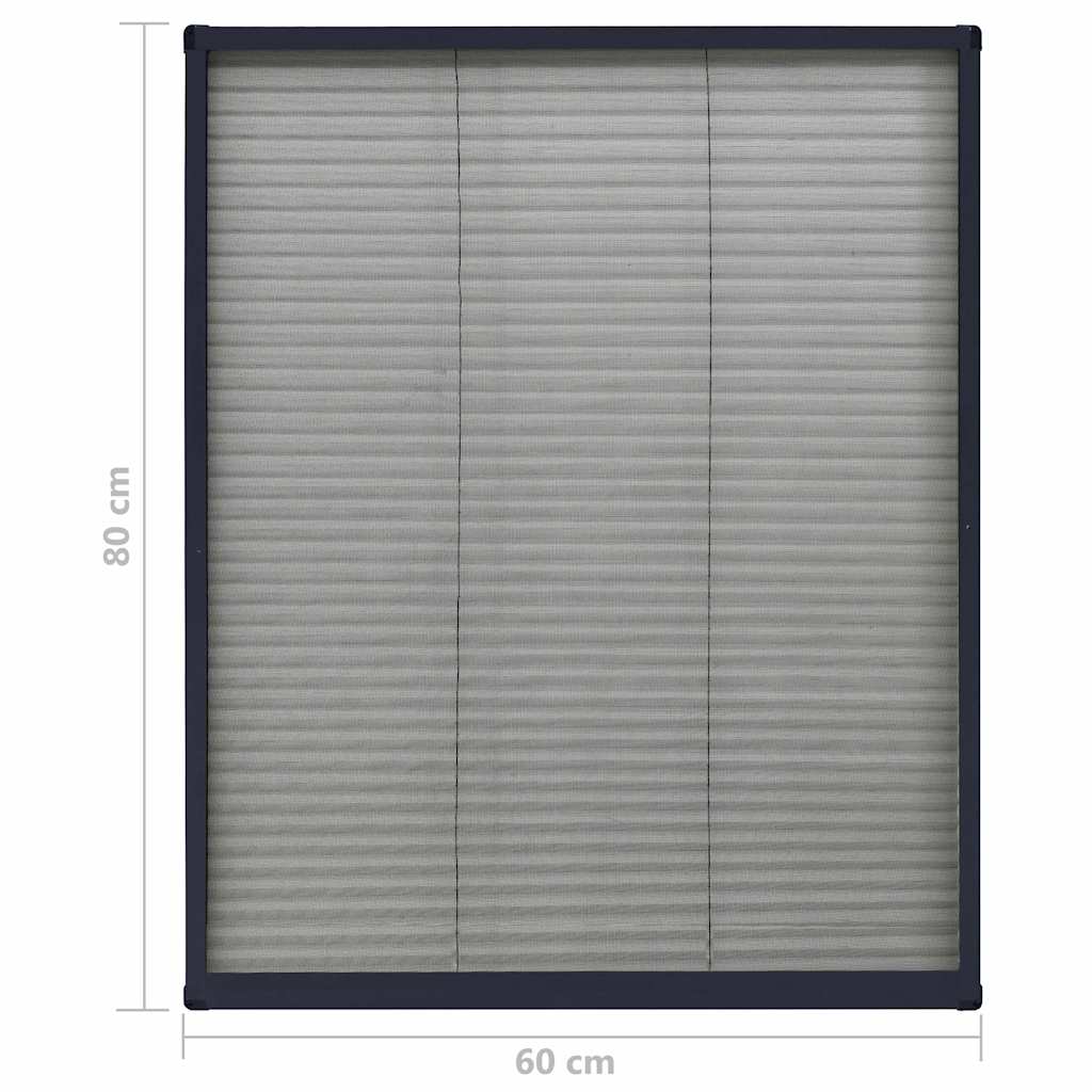 Antracitszürke alumínium pliszé ablakszúnyogháló 60 x 80 cm 7