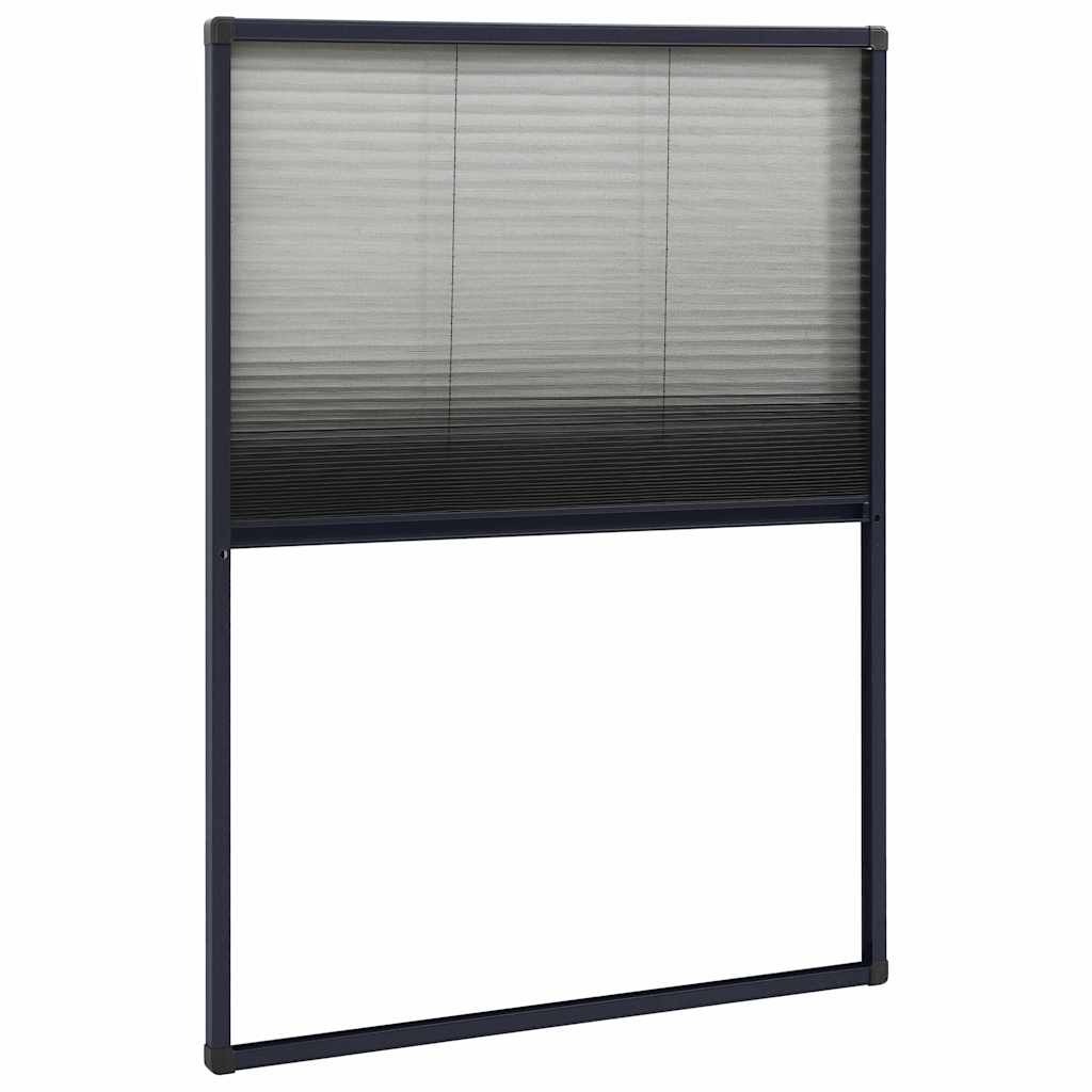 Antracitszürke alumínium pliszé ablakszúnyogháló 80 x 120 cm 2