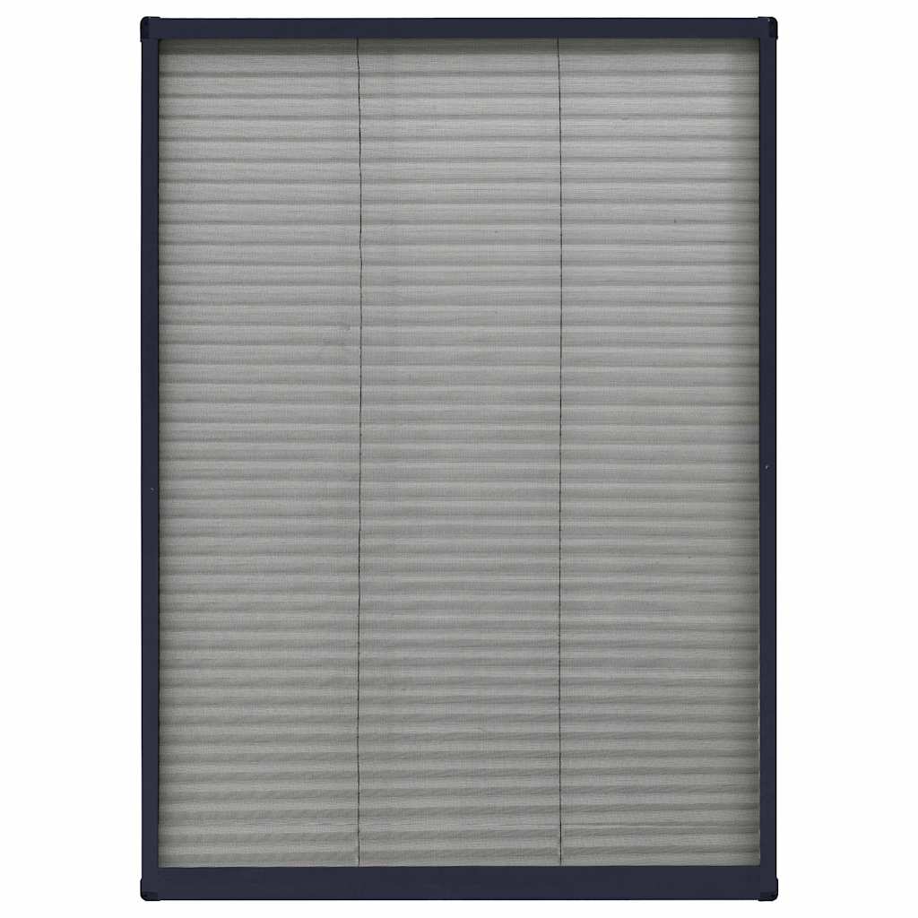 Antracitszürke alumínium pliszé ablakszúnyogháló 80 x 120 cm 5