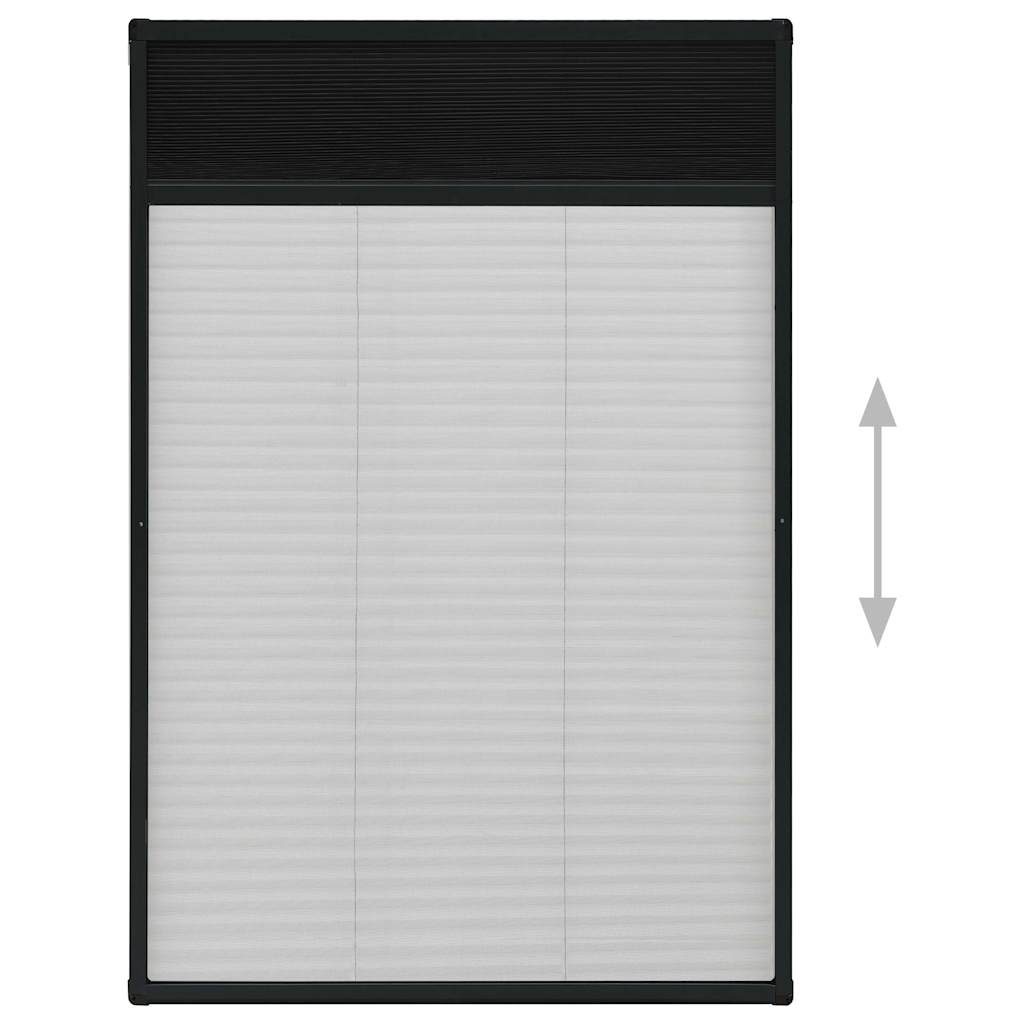 Antracitszürke alumínium pliszé ablakszúnyogháló 80 x 160 cm 5