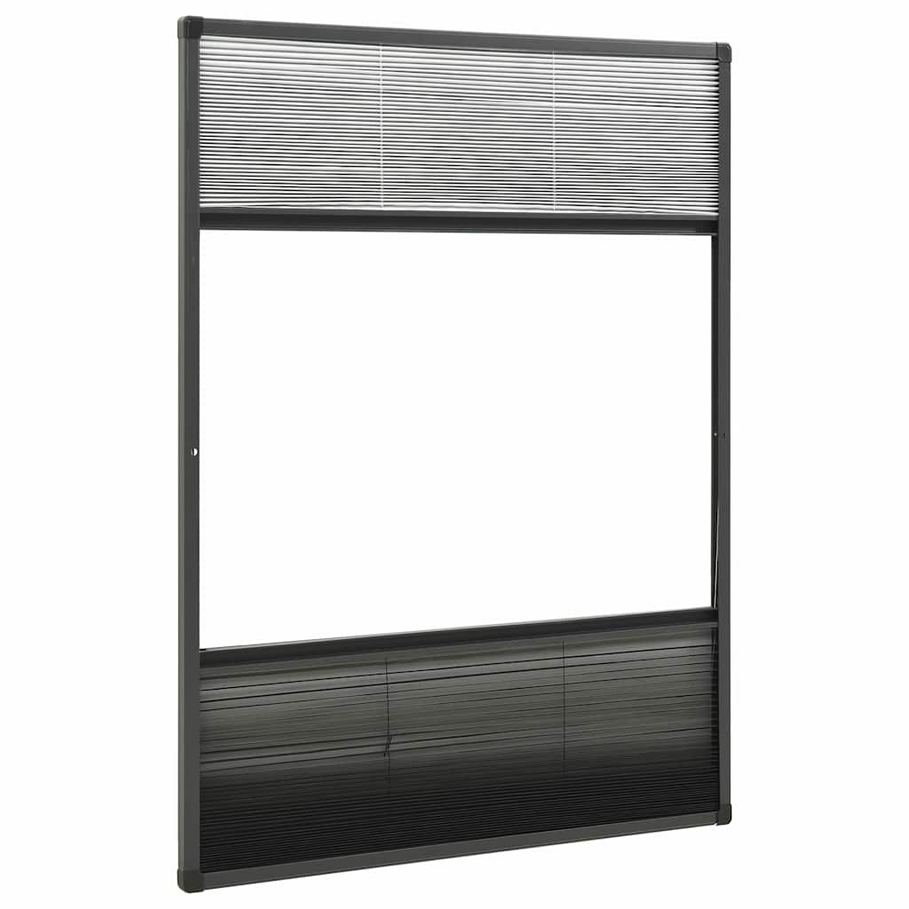 Alumínium pliszé ablakszúnyogháló árnyékolóval 80 x 120 cm 5