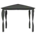 Antracitszürke pavilon oszlop takarókkal 3 x 3 x 2,6 m 160 g/m² 2