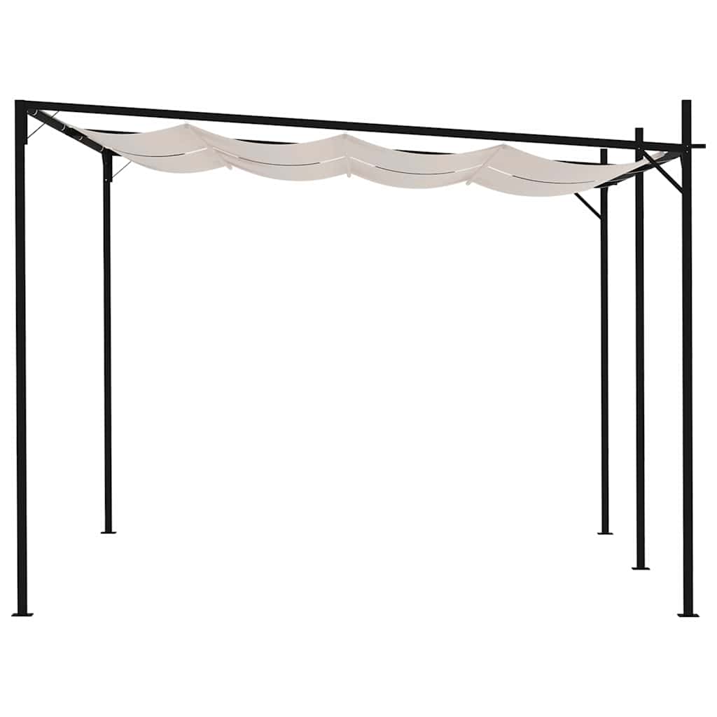 Krémszínű pavilon behúzható tetővel 400 x 300 x 233 cm 3