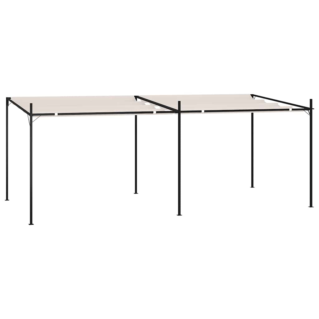 Krémszínű pavilon behúzható tetővel 600 x 300 x 233 cm