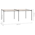 Krémszínű pavilon behúzható tetővel 600 x 300 x 233 cm 7