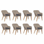 9 részes kültéri polyrattan étkezőgarnitúra párnákkal 2