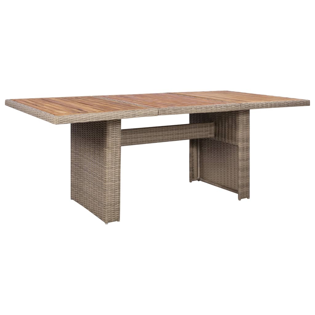 9 részes kültéri polyrattan étkezőgarnitúra párnákkal 5