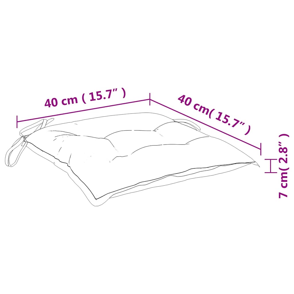 2 db szürke oxford szövet székpárna 40 x 40 x 7 cm 8