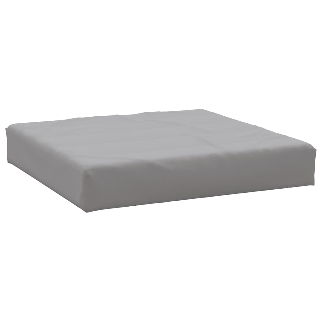 3 db szürke szövet raklapkanapé-párna 5