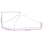 Antracitszürke tető partisátorhoz 2 x 2 m 270 g/m² 5