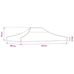 Narancssárga tető partisátorhoz 4,5 x 3 m 270 g/m² 7